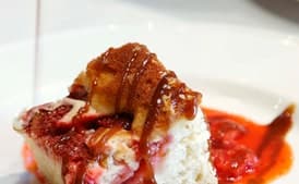 Strawberry Pazzo Cake with Herbed Crème Fraîche