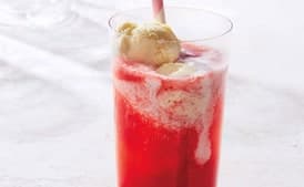 Strawberry Rum Float