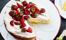 Strawberry Shortcake with Thyme and Whipped Cream