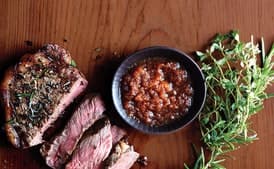 Strip Steak with Japanese Dipping Sauce