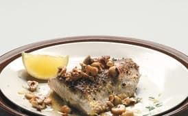 Striped Bass with Browned Hazelnut Butter, Lemon, and Parsley