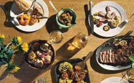 Stuffed Butterflied Leg of Lamb with Caramelized Lemon Jus