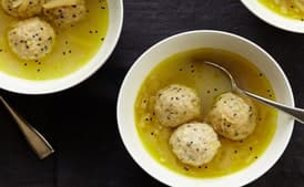 Stuffed Matzo Ball Soup with Chicken and Apples