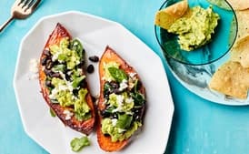 Stuffed Sweet Potatoes with Beans and Guacamole