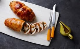 Stuffed Turkey Breast With Butternut Squash, Kale, and Sausage