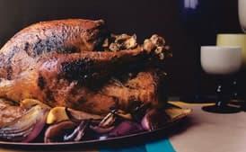 Stuffed Turkey with Lemon, Oregano, and Red Onions