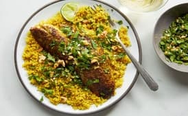 Sumac Baked Fish With Saffron Quinoa