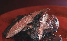 Sumac Skirt Steak with Pomegranate Reduction