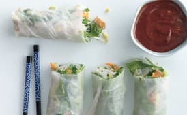 Summer Rolls with Baked Tofu and Sweet-and-Savory Dipping Sauce