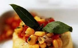 Sweet Corn Flans with Tomato-Corn Relish