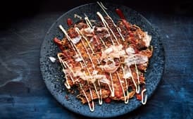 Sweet Potato and Brussels Sprout Okonomiyaki