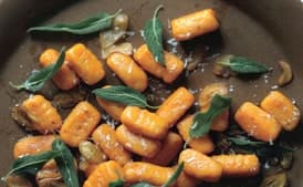 Sweet Potato Gnocchi with Fried Sage and Shaved Chestnuts