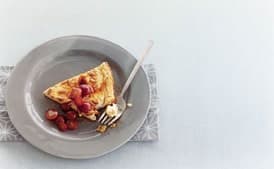 Sweet Ricotta Pudding with Roasted Grapes