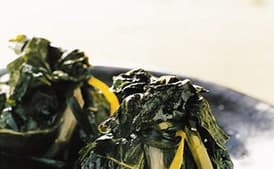 Swiss Chard Purses with Sausage Stuffing