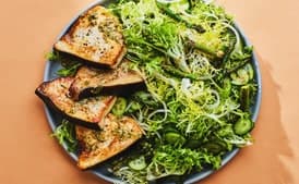 Swordfish Steaks with Asparagus and Frisée Salad