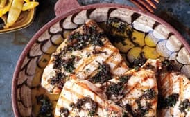 Swordfish with Seaweed Salsa Verde