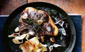 T-Bone Steak with Thyme and Garlic Butter