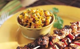 Tamarind-Glazed Lamb Skewers with Dried-Apricot Relish