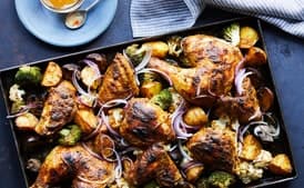 Tandoori Chicken and Vegetable Sheet-Pan Supper