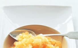 Tangerine Granita with Vanilla Bean Cream