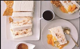 Tangerine Semifreddo with Salted Almond Brittle