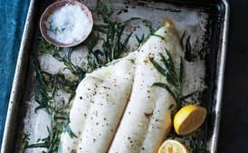Tarragon-Roasted Halibut with Hazelnut Brown Butter