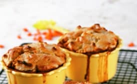 Tempeh and Eggplant Pot Pies