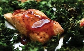 Teriyaki Salmon and Kale Sheet Pan Supper