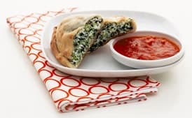 Three-Cheese Mushroom and Spinach Calzone