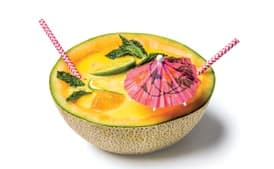 Tiki Cantaloupe-Coconut Cocktail