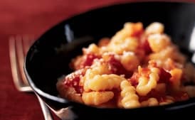 Tiny Potato Dumplings with Tomato, Onion, and Guanciale Sauce (Gnocchetti all' Amatriciana)