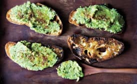 Toast with Lemony Pea Mash