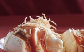 Toasted-Coconut Caramel Ice Cream Sundaes