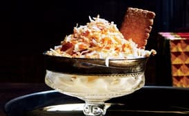 Toasted Coconut Sundaes with Candied Peanuts