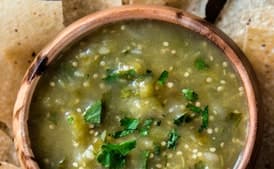 Tomatillo Salsa with Serranos