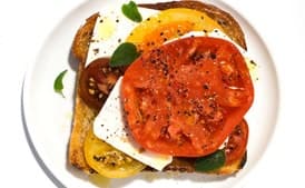 Tomato-Feta Open-Face Sandwich