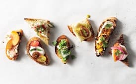 Tomato, Mozzarella & Thai Basil Crostini