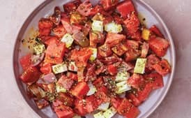 Tomato-Watermelon Salad with Turmeric Oil