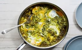 Torshi Tareh (Persian Sour Herb Stew With Marbled Eggs)