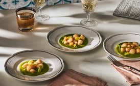 Truffled Bay Scallops with Celery Purée