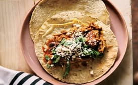 Turkey Barbacoa Tacos with Black Beans