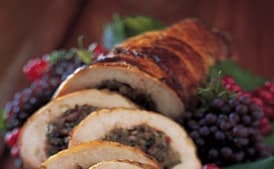 Turkey Breast Roulade with Crimini, Porcini, and Pancetta