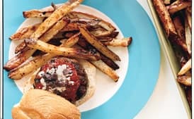 Turkey Burgers With Tomato Jam, Olives, and Feta