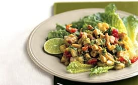 Turkey Chopped Salad with Spicy Avocado Dressing