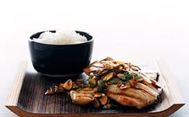 Turkey Cutlets with Cilantro-Almond Sauce