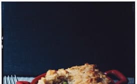 Turkey Potpie with Cheddar Biscuit Crust