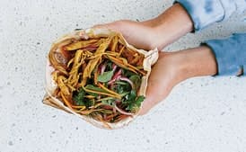 Turkey Shawarma With Crunchy Vegetables