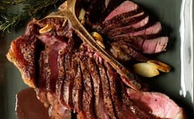 Tuscan Porterhouse Steak with Red Wine-Peppercorn Jus