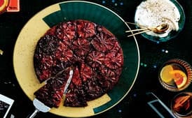 Upside-Down Blood Orange–Polenta Cake