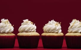 Vanilla Bean-Coconut Cupcakes with Coconut Frosting